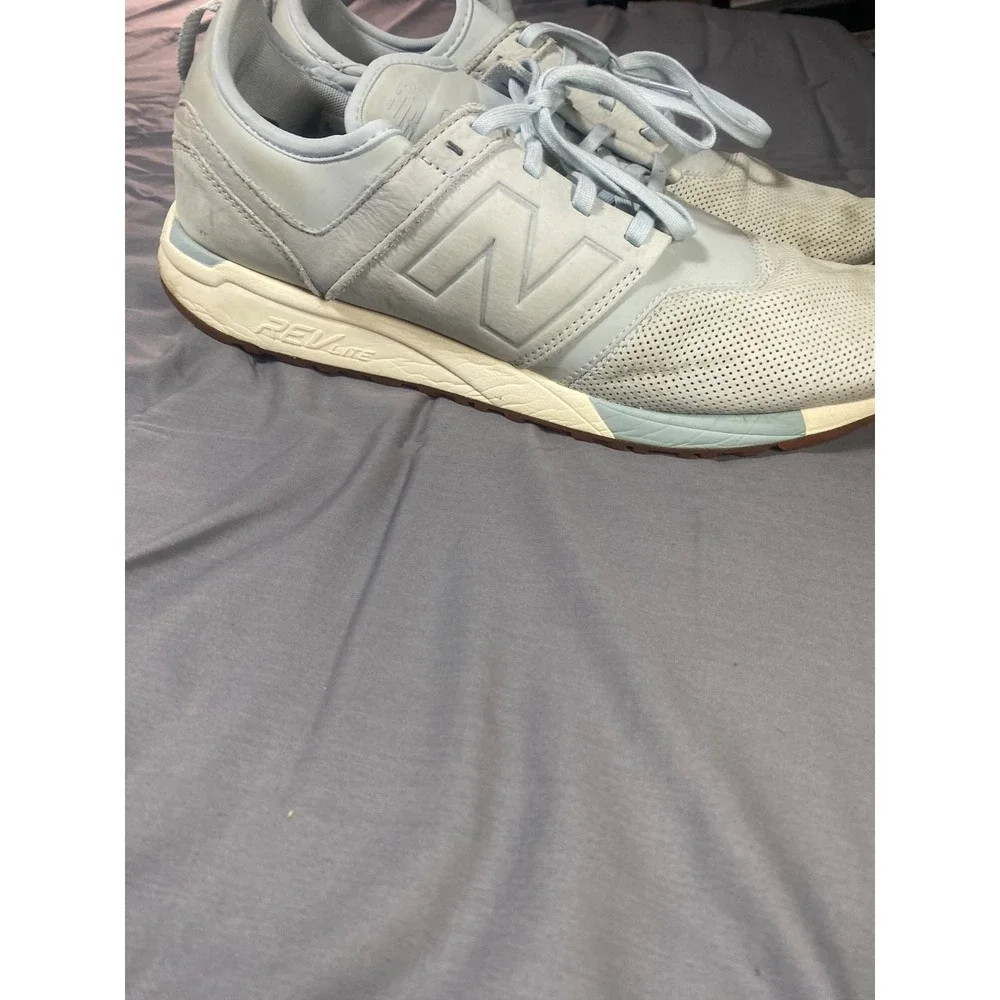 New Balance 247 MRL247LP Men's Size 13 Gray Leather REVlite Lifestyle Sneakers